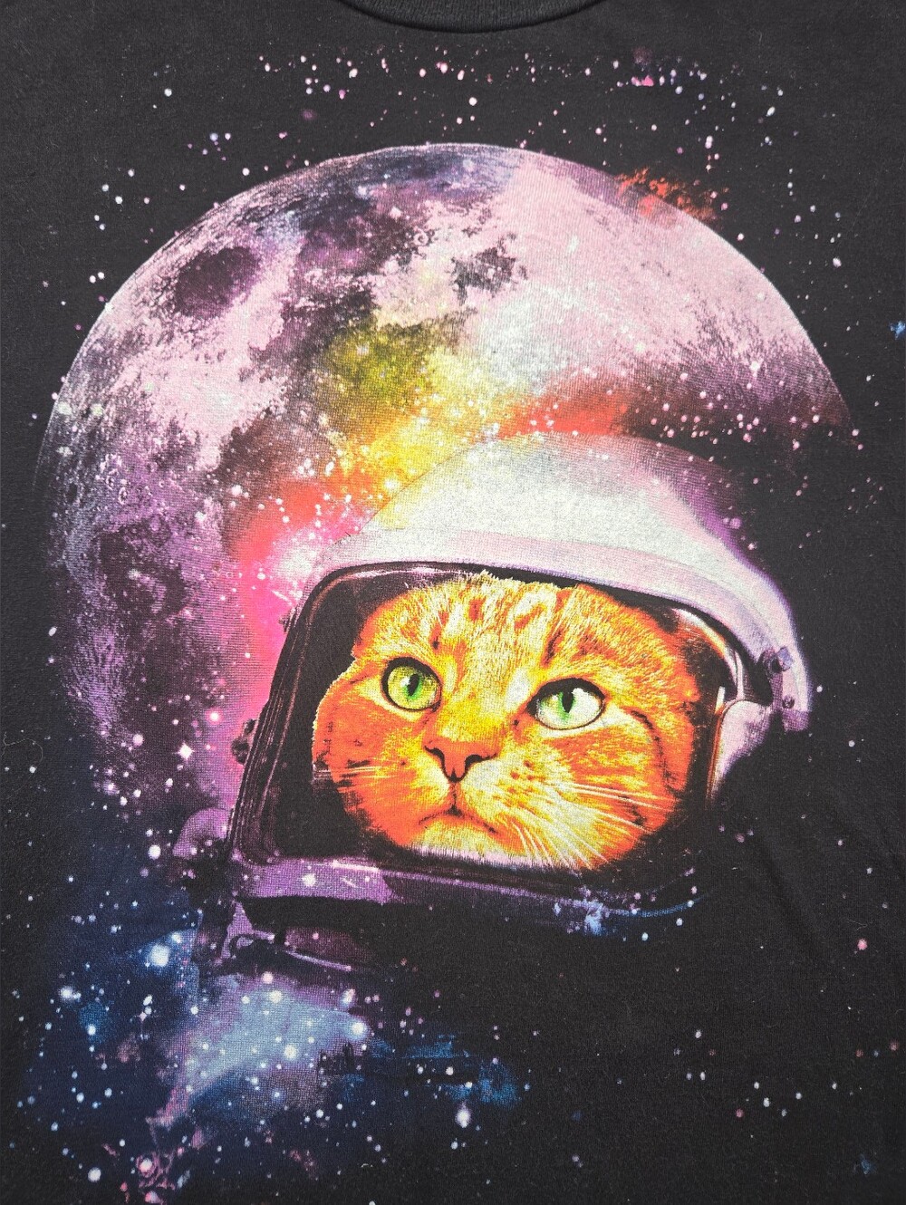 ​Walnut & 39th Bioworld Space Cat Astronaut Galaxy T-Shirt Size 2XL Black Unisex